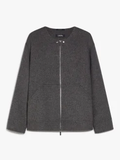 Wool jacket with zip