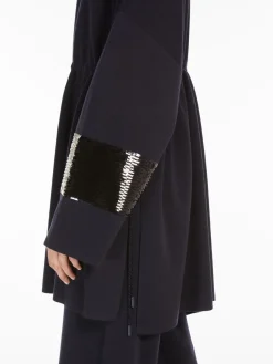 Wool jumper with rhinestones
