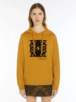 Wool knit sweatshirt