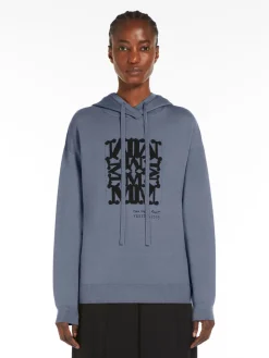 Wool knit sweatshirt
