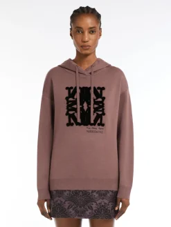 Wool knit sweatshirt