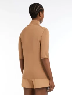 Wool knit turtleneck jumper