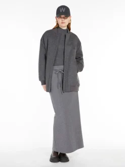 Wool padded bomber jacket