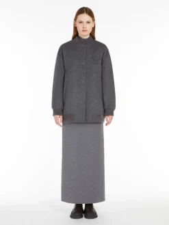 Wool padded bomber jacket