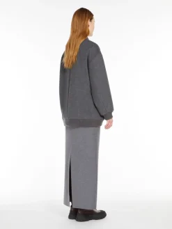 Wool padded bomber jacket