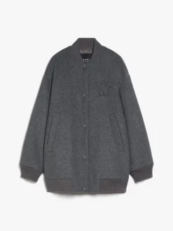 Wool padded bomber jacket