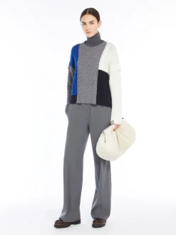 Wool patchwork sweater