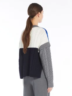 Wool patchwork sweater