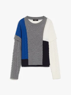 Wool patchwork sweater