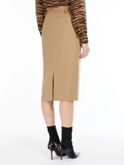 Wool pencil skirt