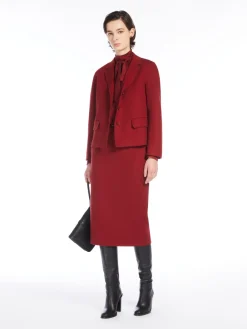 Wool pencil skirt