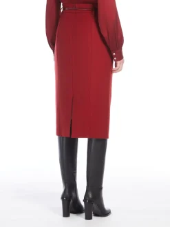 Wool pencil skirt
