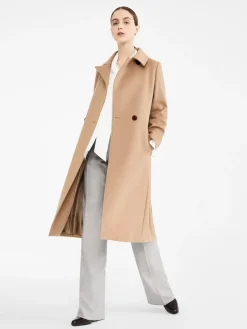 Wool robe-style coat