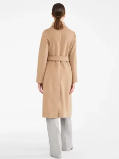 Wool robe-style coat