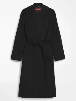 Wool robe-style coat