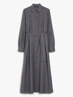 Wool shirt dress