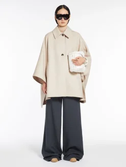 Wool, silk and cashmere cape