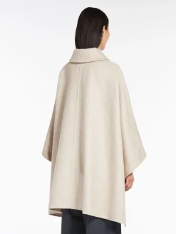 Wool, silk and cashmere cape