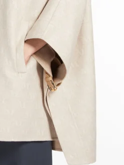 Wool, silk and cashmere cape