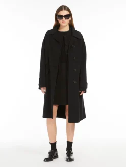 Wool single-breasted coat