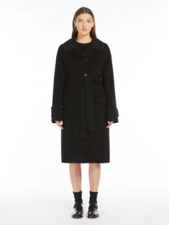 Wool single-breasted coat