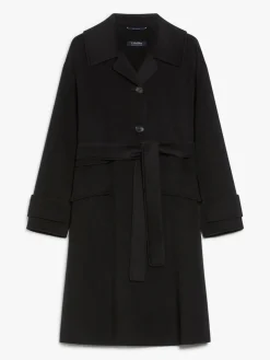 Wool single-breasted coat