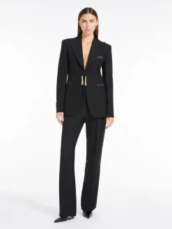 Wool tuxedo trousers