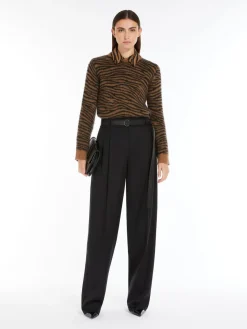 Wool twill trousers