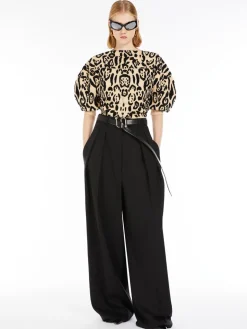 Wool wide-leg trousers