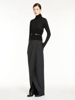 Wool wrap skirt