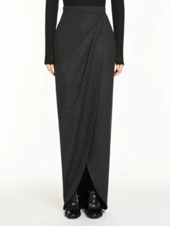 Wool wrap skirt