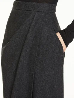 Wool wrap skirt