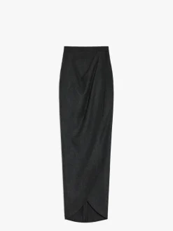 Wool wrap skirt