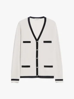Wool yarn cardigan