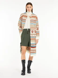 Wool-blend Bermuda shorts with drawstring