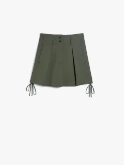 Wool-blend Bermuda shorts with drawstring