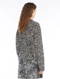 Wool-blend chiné crew-neck sweater
