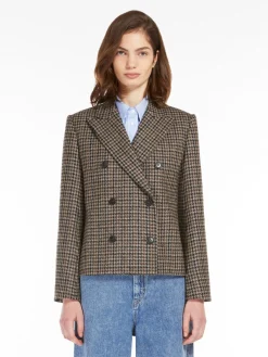 Wool-blend cropped jacket