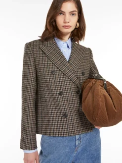 Wool-blend cropped jacket
