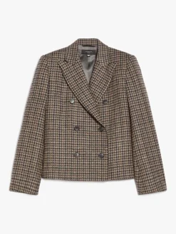 Wool-blend cropped jacket