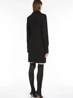Wool-blend jersey dress