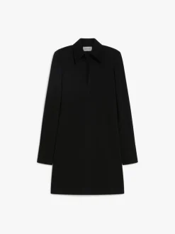 Wool-blend jersey dress