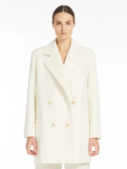 Wool/cashmere beaver cloth coat