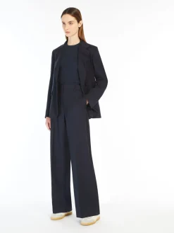 Woollen cloth palazzo trousers