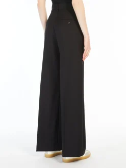Woollen cloth palazzo trousers