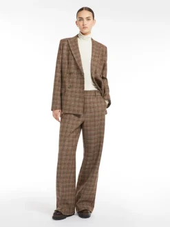 Woollen cloth palazzo trousers