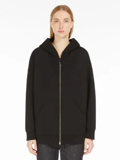 Zip-up cotton sweatshirt